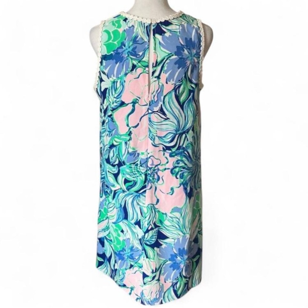 Lilly Pulitzer Nala Soft Shift Vibrant Party Thyme Floral Dress size 4 - Picture 3 of 7